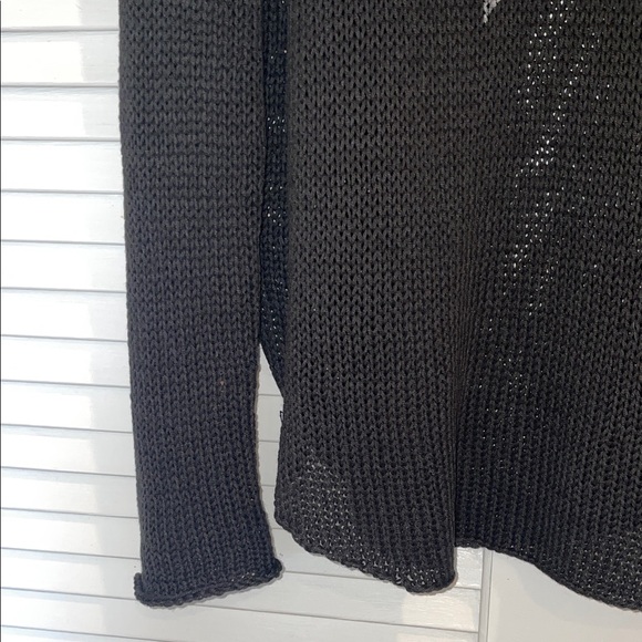 Wooden Ships Black Knit Top with Gray Star - Picture 7 of 11